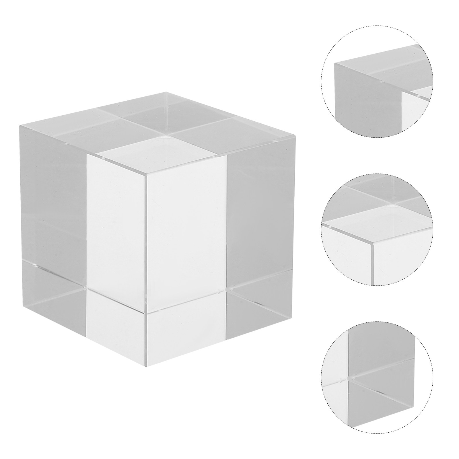 Book Weight Glass - Pemberat Kertas Kristal Persegi, Blok Kaca