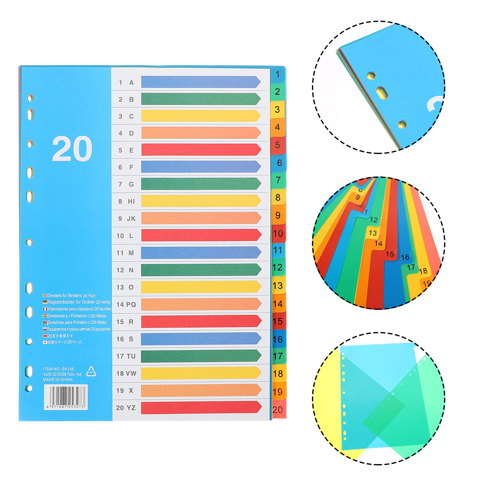 5 Buah Pembatas Binder Tab Pla - Tab Divider A4 ulasan dan harga