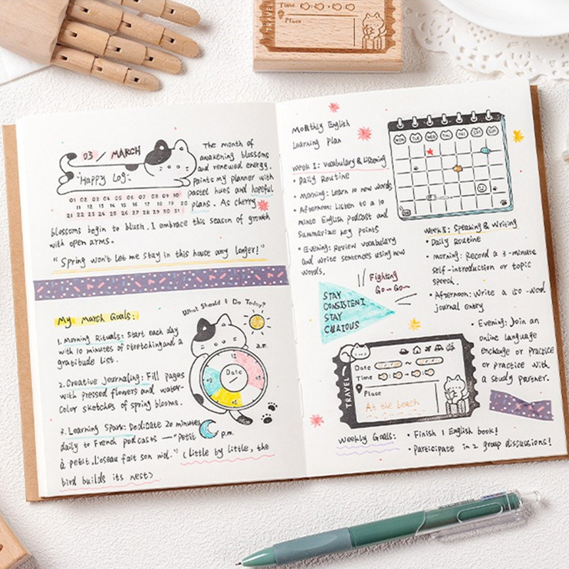 Stempel Karet Kayu Kucing Lucu - Rubber Date Stamp ulasan dan harga