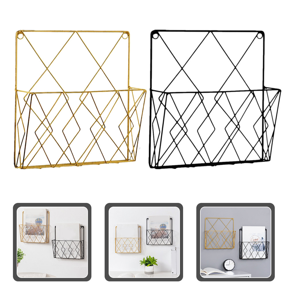 2Pcs Rak File Gantung Dinding  - Magazine Holder Rack ulasan dan harga